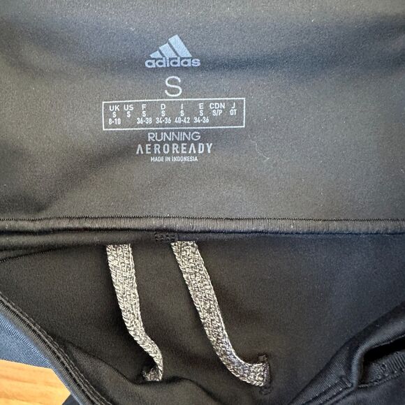 Adidas Mid-Rise Black Running Climacool Aeroready Stretch Pocket Crop Legging SM - Picture 9 of 15